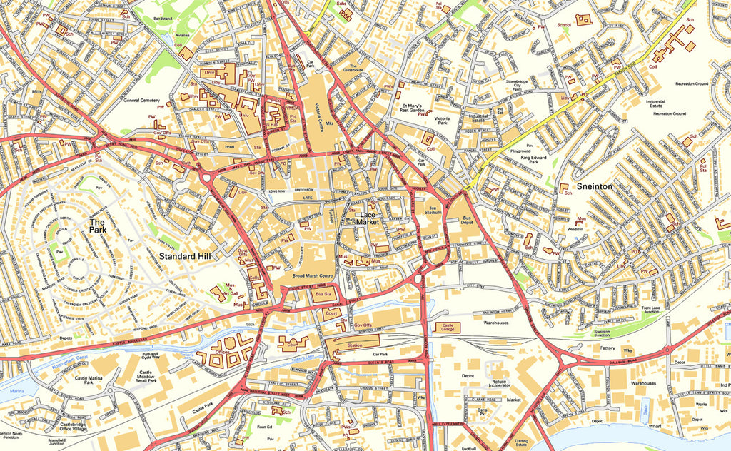 Nottingham Street Map I Love Maps   4 8713cd14 485c 4ff5 9d27 4eeb556e14cb 1024x1024 