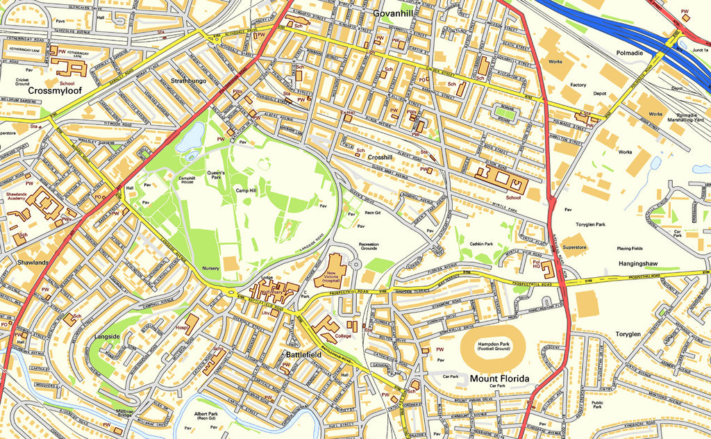 tourist map glasgow city centre
