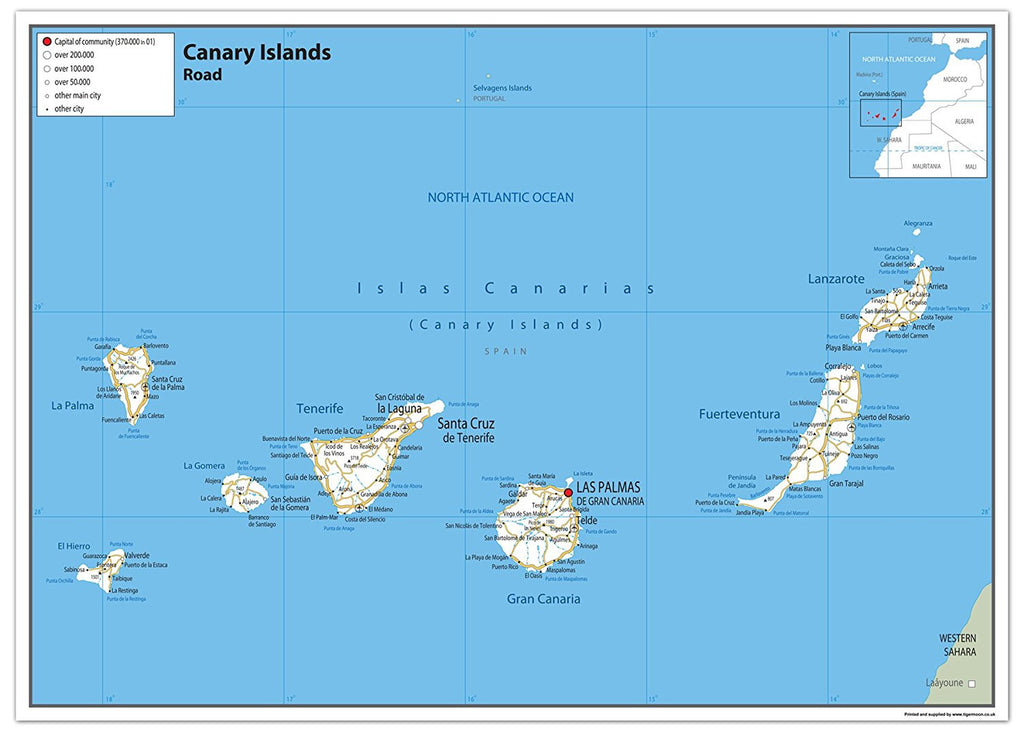 canary islands map