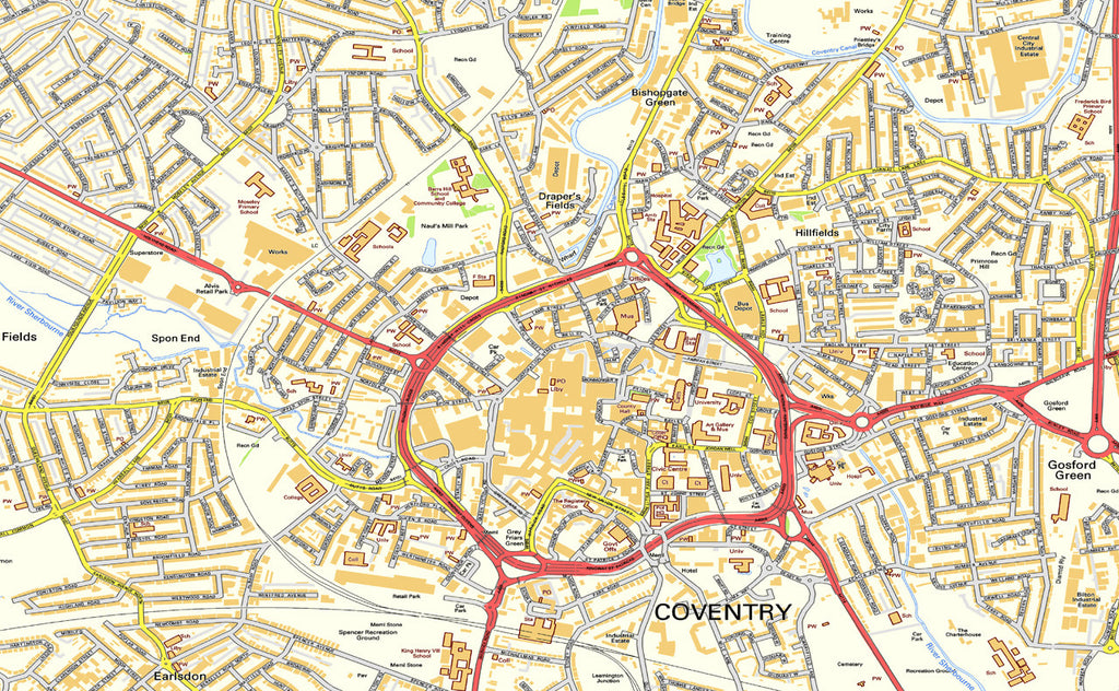 Road Map Of Coventry