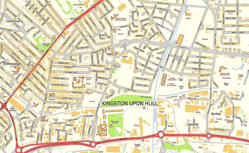 Kingston Upon Hull Street Map I Love Maps