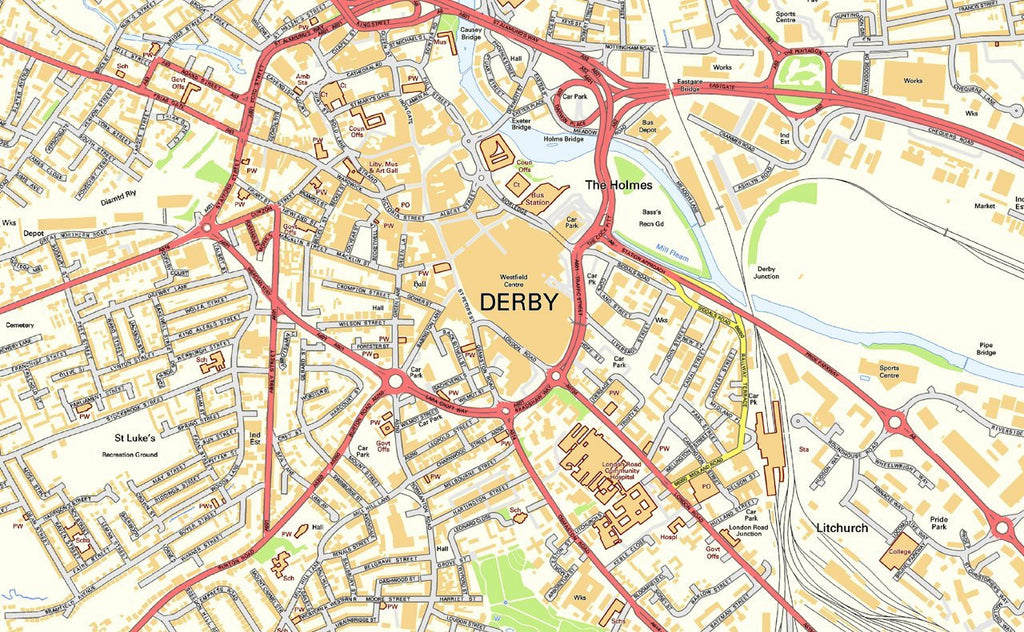 Derby Street Map I Love Maps   81YSLTnr6BL. SL1280 1024x1024 