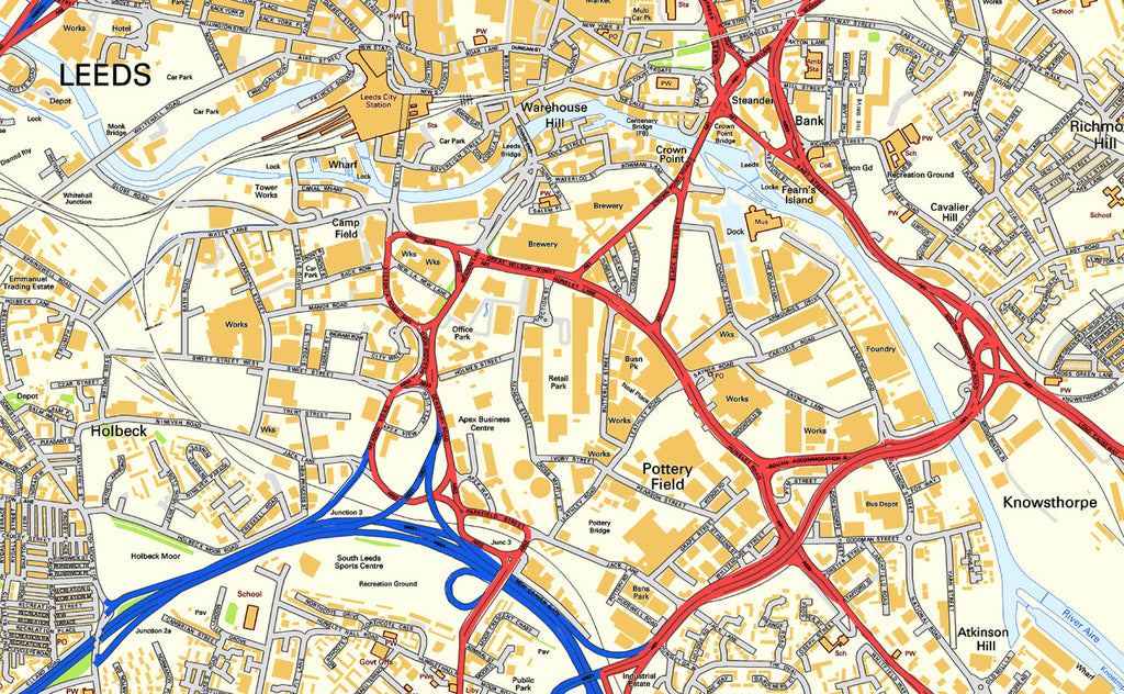 Leeds Town Centre Map