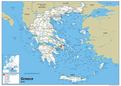 Greece Road Map | I Love Maps
