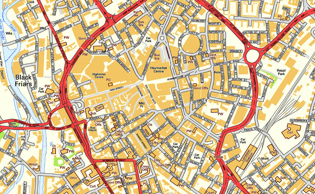 map of leicester city centre Leicester City Centre Street Map I Love Maps map of leicester city centre