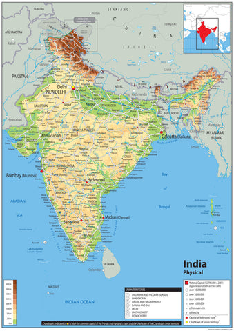 India Physical Map | I Love Maps