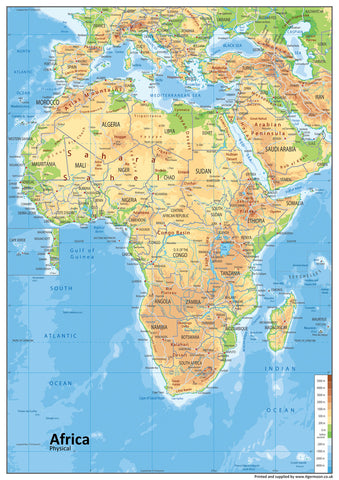 Africa Physical Map | I Love Maps