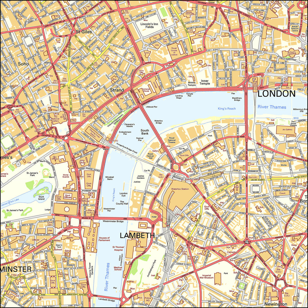 Central London Street Map | I Love Maps