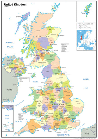 United Kingdom Admin Map | I Love Maps