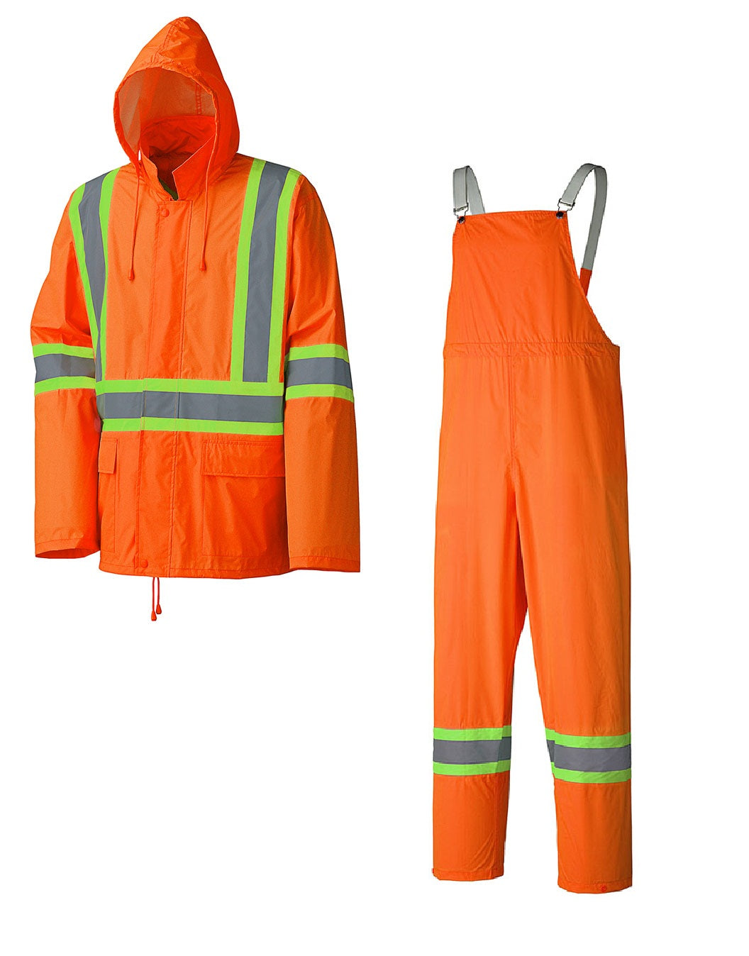 Hi-Vis Waterproof Lightweight Traffic Safety Orange Rain suit ...