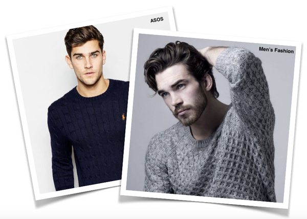 Picture of men wearing jumpers from ASOS and Men's Fashion