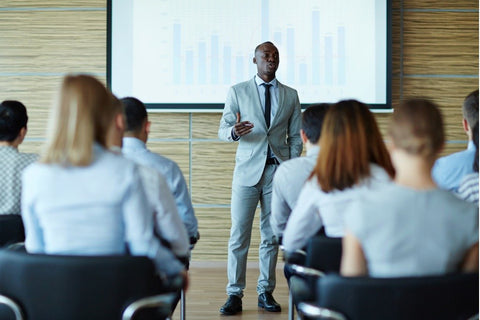 Picture of man presenting