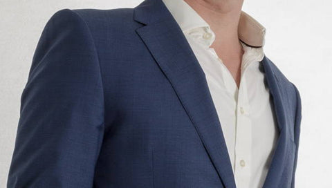 picture of open shirt under suit