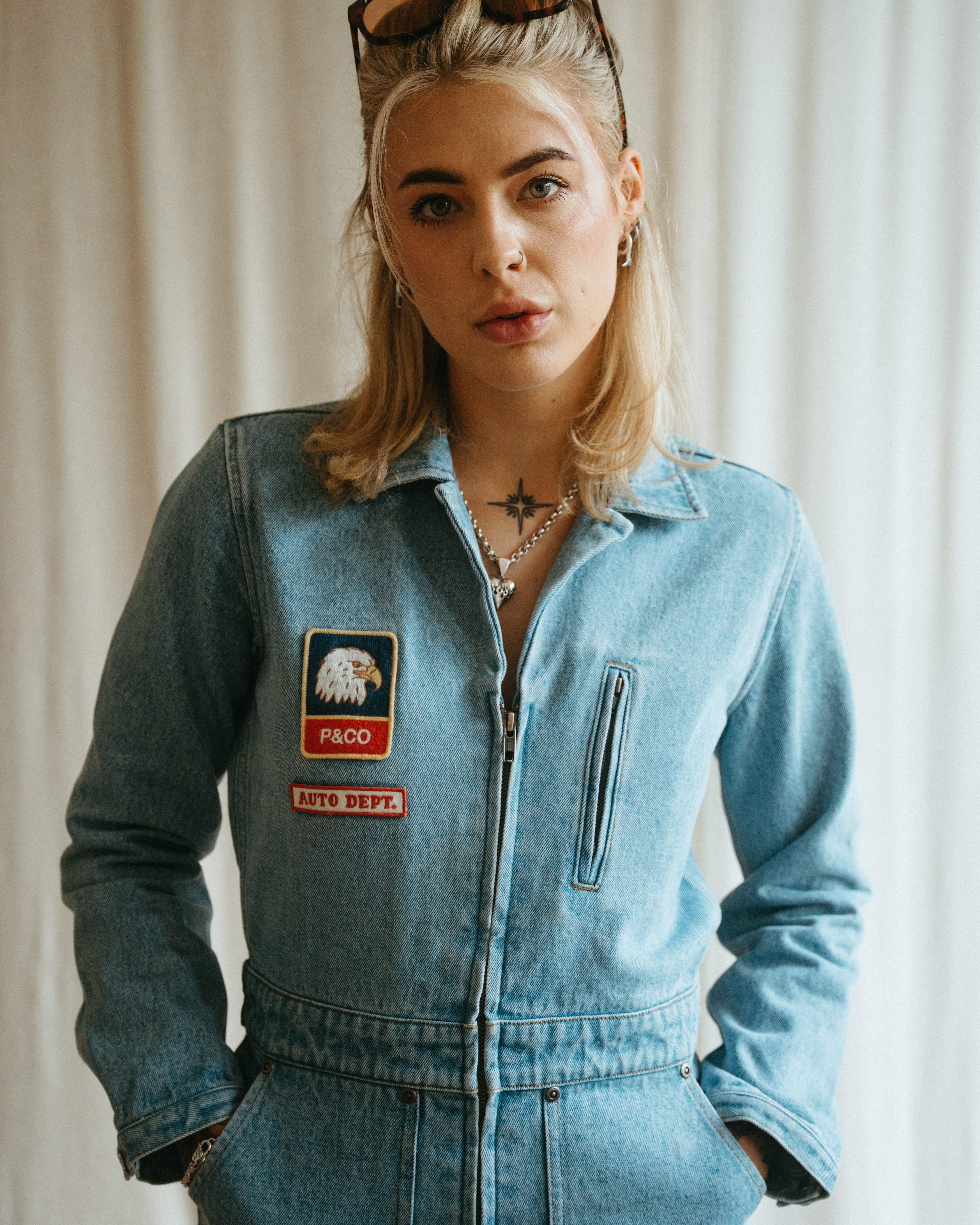 1/2 Mile Speedway Boilersuit - Washed Denim