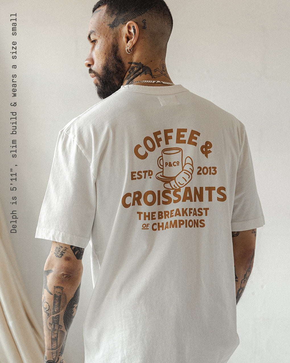 Coffee & Croissants T-Shirt - Off White