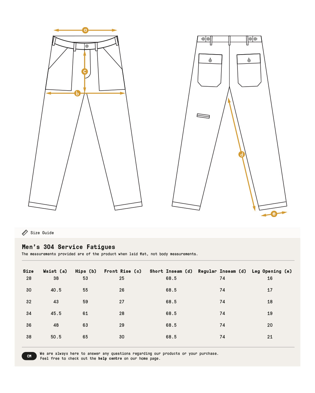 304 Service Fatigue Pants - Olive