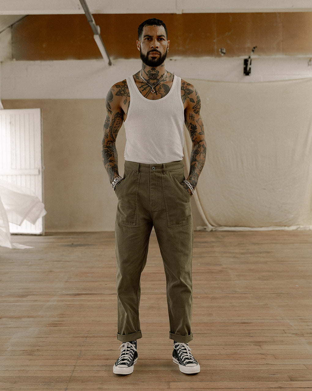 304 Service Fatigue Pants - Olive