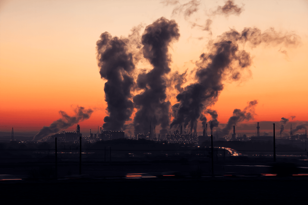 smog over a city skyline