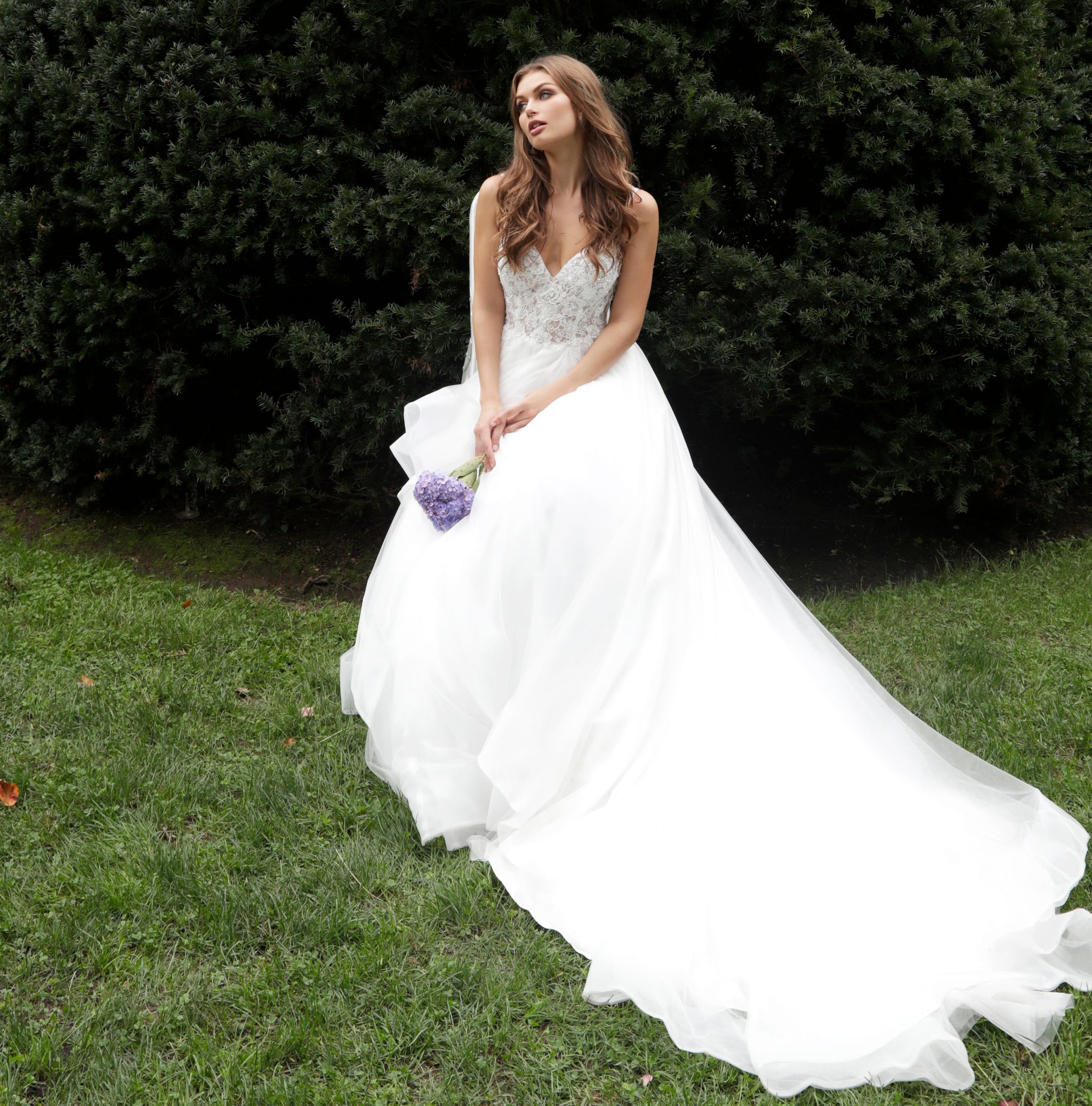 white embroidered wedding dress