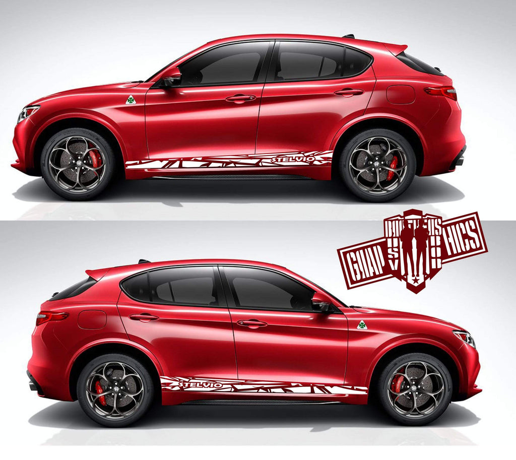 dinosaurus rand straal Alfa Romeo Stelvio Stelvio racing stripes Stelvio stripes – Brothers  Graphics