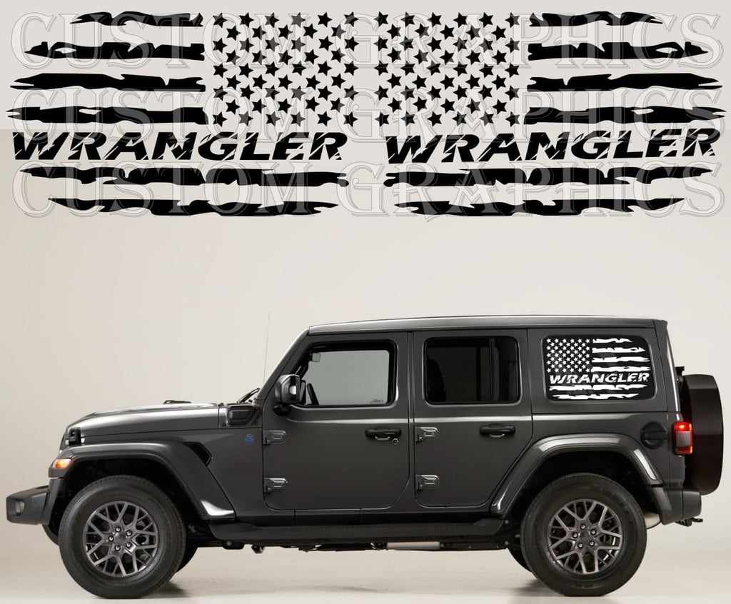 New Flag Design Graphic Stickers Compatible with Jeep Wrangler – Brothers  Graphics