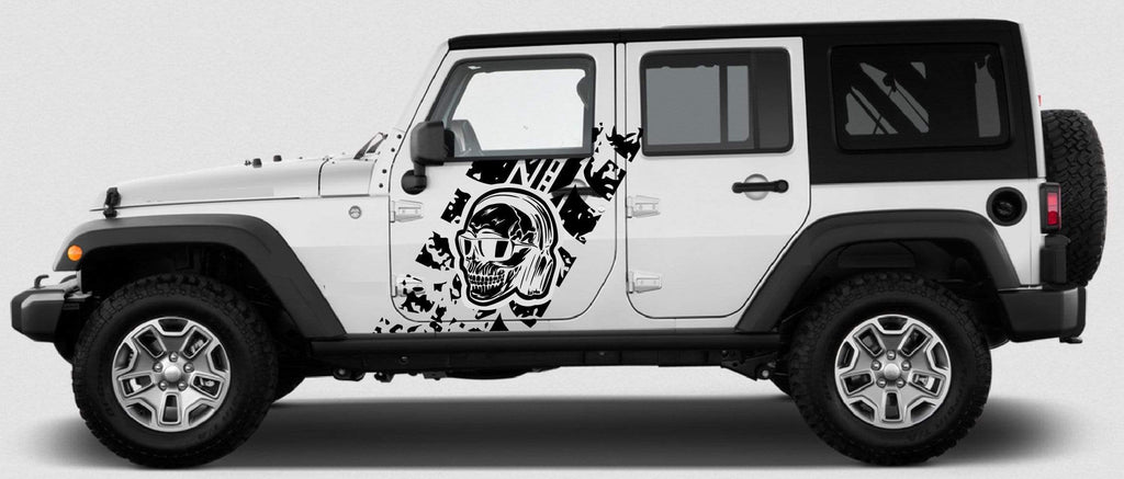 Skull Design Graphic Stickers Compatible with Jeep Wrangler – Brothers  Graphics