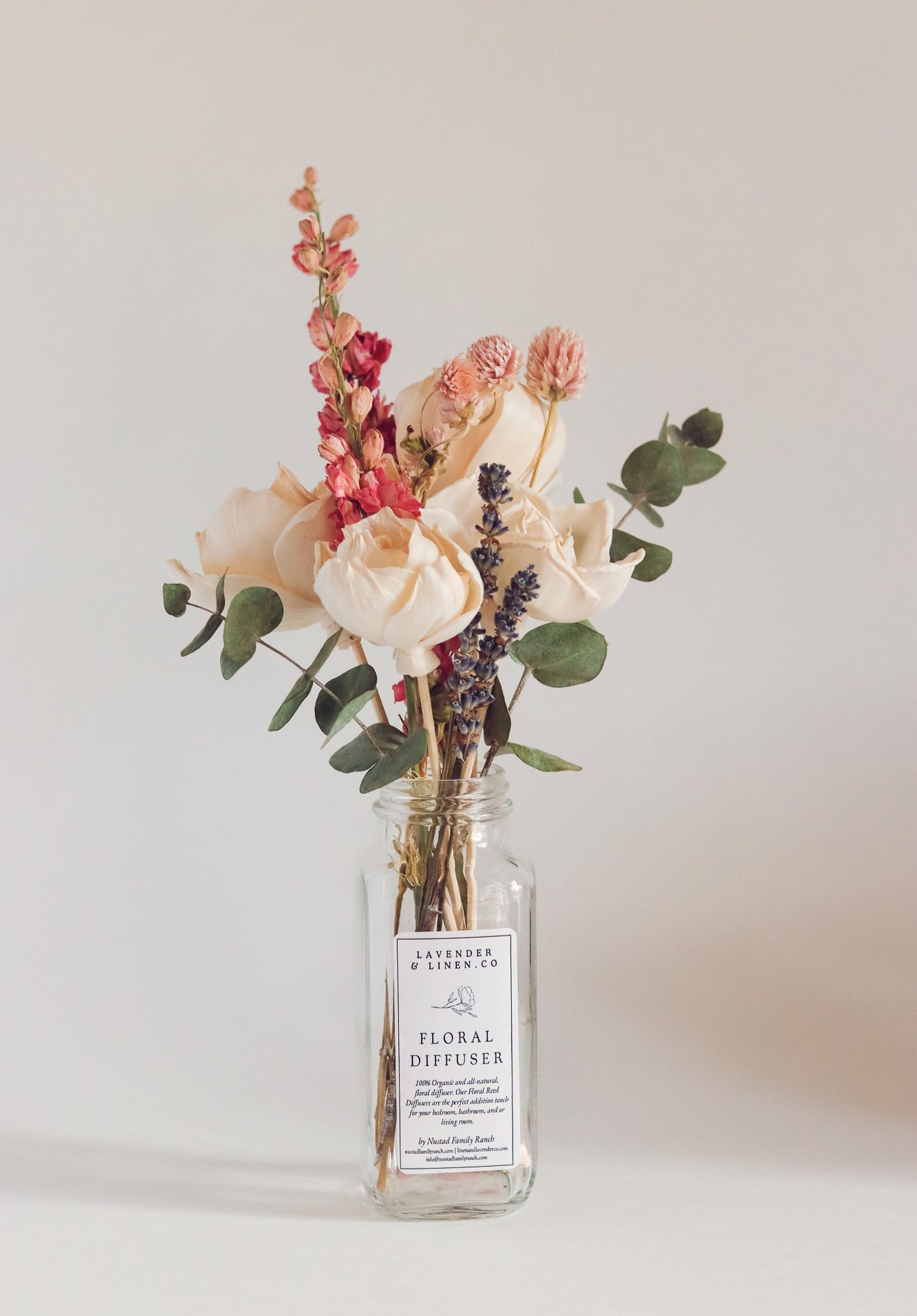 Farmhouse Floral Reed Diffuser | Pink Larkspur – Nustad Family Ranch