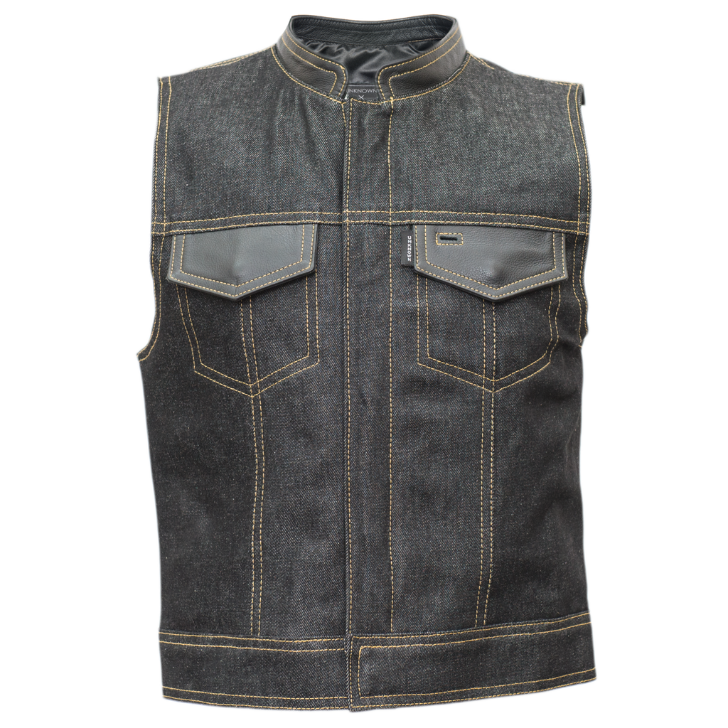 sleeveless denim vest