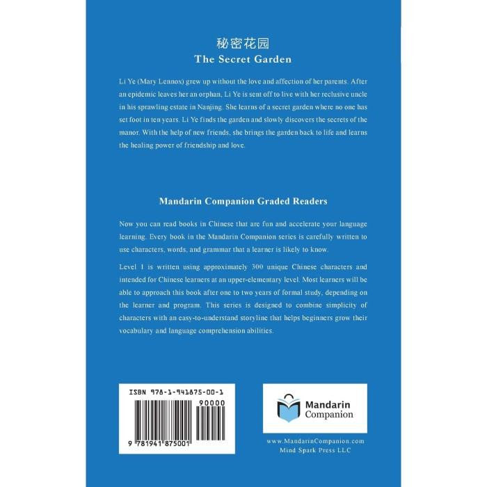 Der Geheime Garten Mandarin Companiongraded Readerslevel 1 Asia