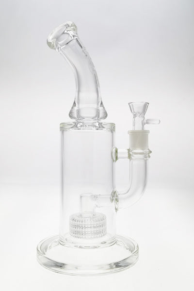 Glass Water Pipe Thick Base With Face Perc + Hand Grip & Bent Neck - 578  Grams - 9.8 Inches - Assorted Colors [KR309], Glass Pipes & Accessories