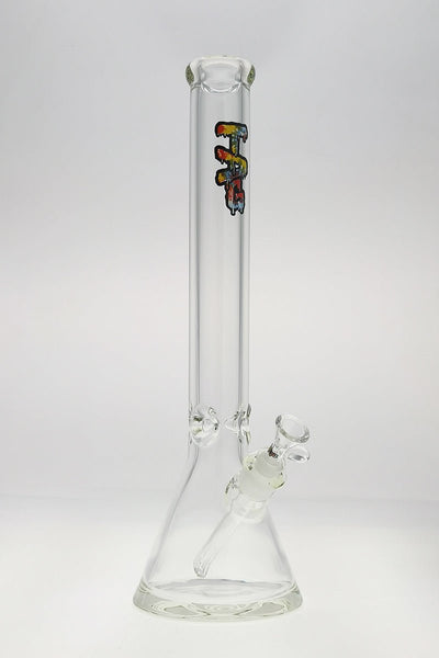 Silver Diamond: Glass Water Pipe Beaker Bong - 12.5" Tall