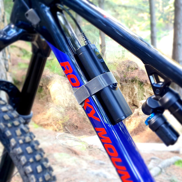 Gloworm Battery Attached to Rocky Mountain Frame