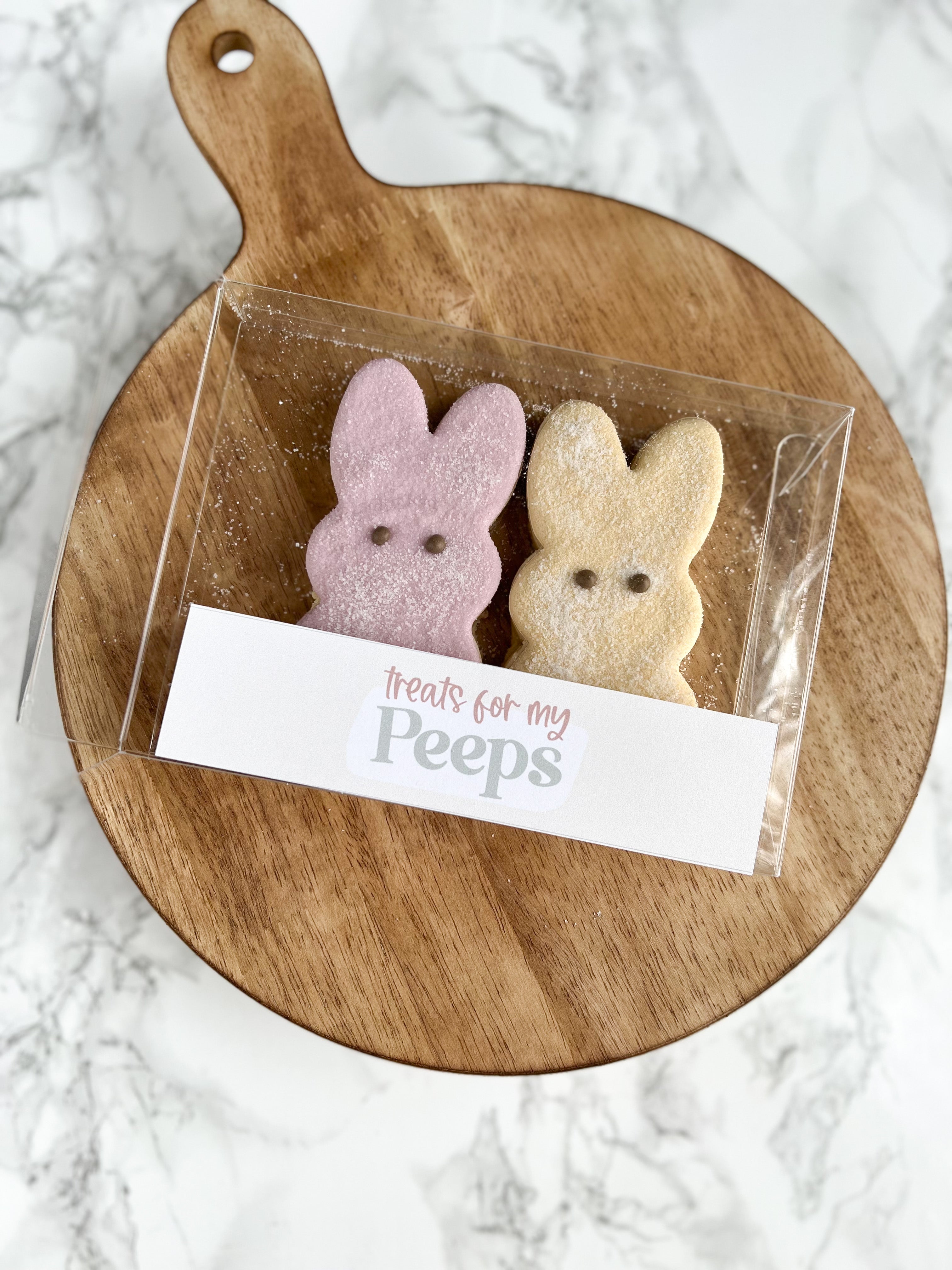 2 regular sized Peep cookies