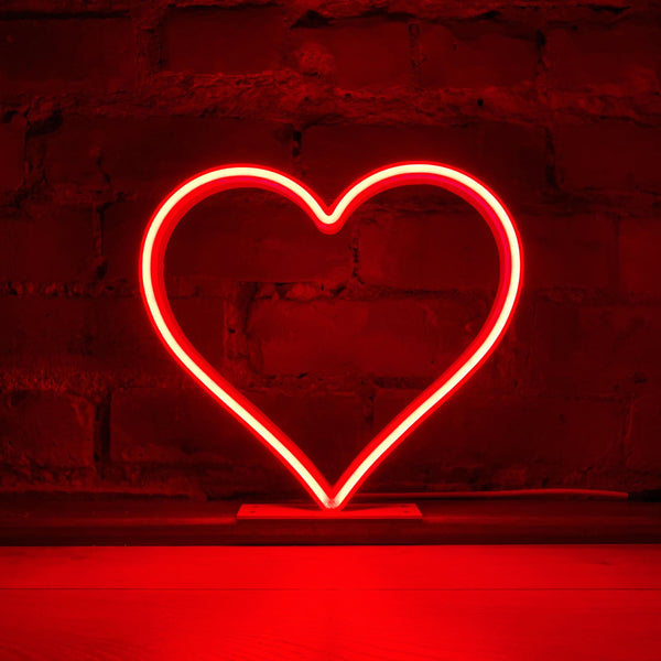 Light Up Live Sept 22 - Red Neon Heart - Moss LED