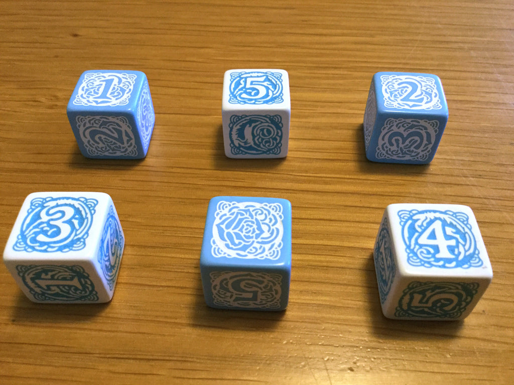 Board Traditional Games Games Set Of 6 D6 Dice Blue Rose The Age Rpg Of Romantic Fantasy Dice