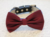 Burgundy dog bow tie pets collar pet dogs puppy new wedding bride groom best love