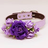 purple wedding dog collar lavender floral