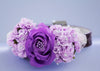 Floral purple and lilac wedding dog collar 