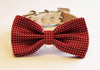 Red dog wedding bow tie 