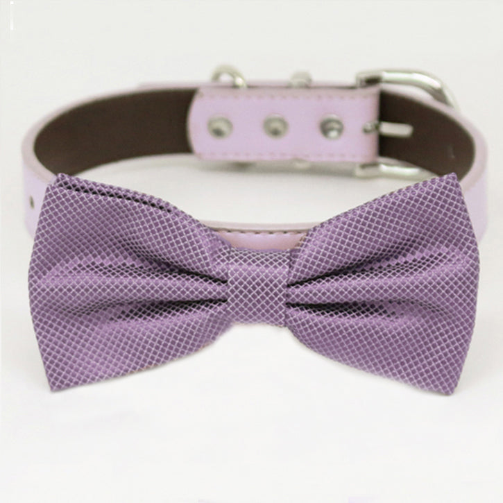 Dusty lavender bow tie collar XS to XXL collar and bow tie, adjustable, Puppy bow tie, handmade, Dog