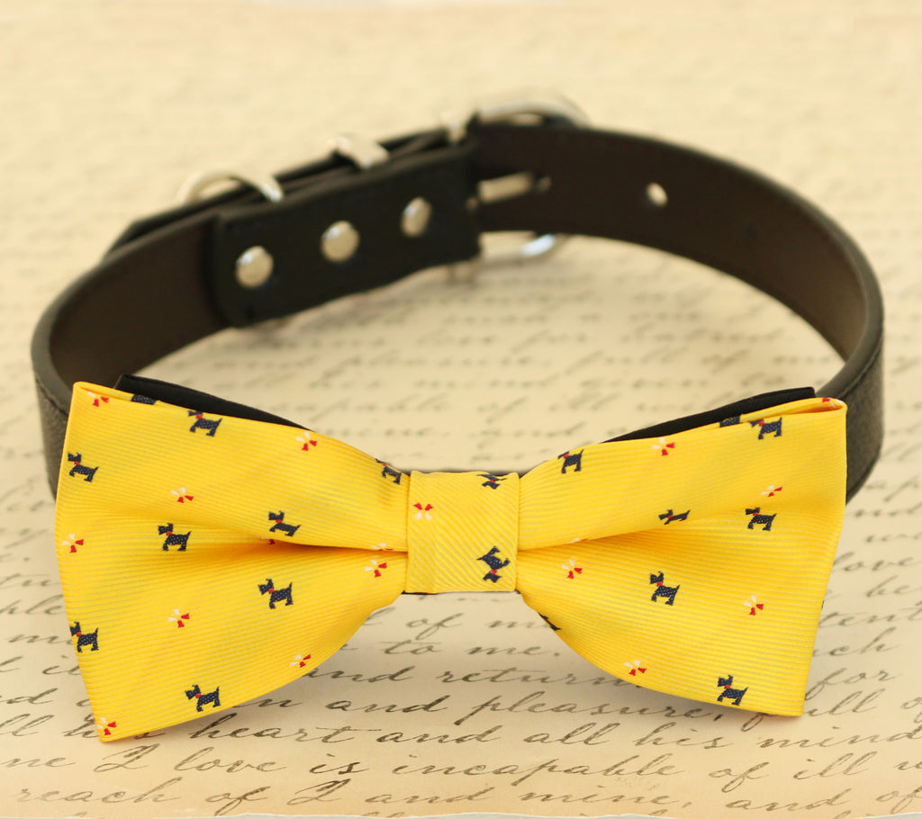 yellow dog bow tie