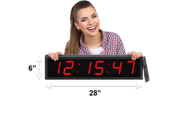Big Time Clocks EXTRA LARGE 4" LED COUNT DOWN/UP/INTERVAL TIMER/STOPWATCH REMOTE CONTROL CLOCK 並行輸入品 ナチュラ - 通販 www.bangplanak.com