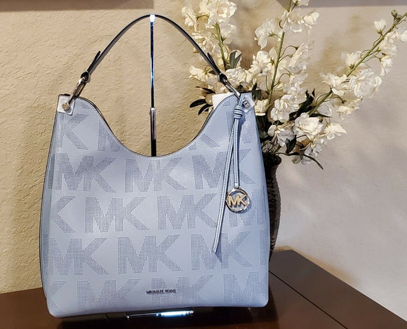 Totes bags Michael Kors - Jet Set top zip pale blue saffiano bag -  30F2GTTT8L487