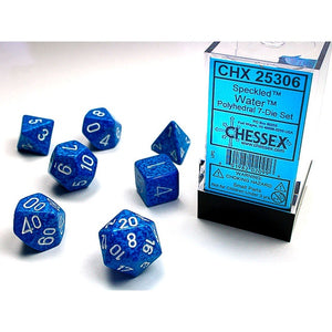 Chessex Polyhedral 7-Die Set Speckled Water