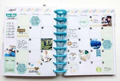 The Happy Planner Month Layout with Stickers