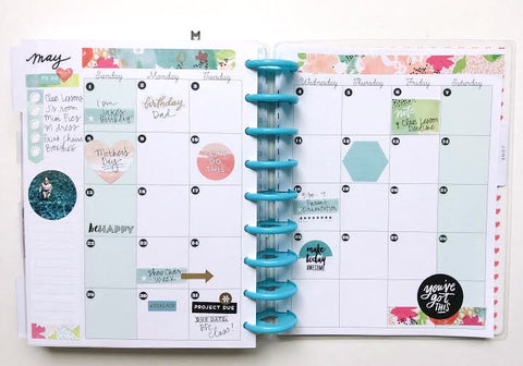 The Happy Planner Month Layout with Stickers