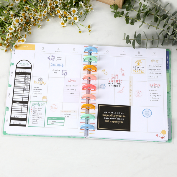 Spring Cleaning Planner Spread with Stickers