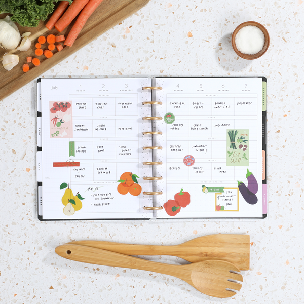 2024 Cooking 101 Happy Planner CLASSIC MEAL PLANNING LAYOUT - 12 MONTHS