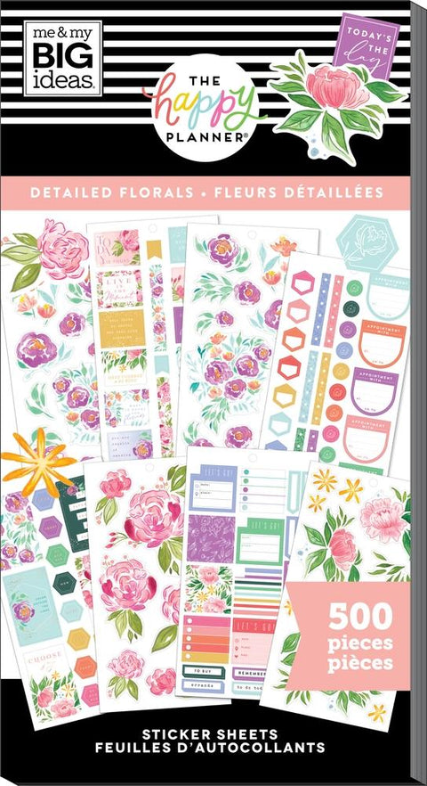 Download Value Pack Stickers Detailed Florals The Happy Planner