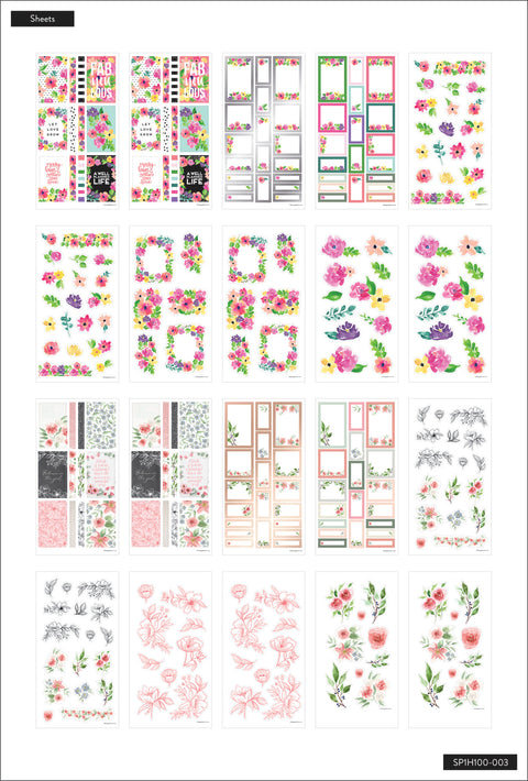 Download Flower Power Mega Value Pack Stickers 100 Sheets The Happy Planner